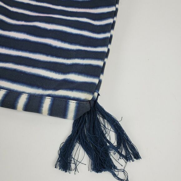 Vintage Hippie Crossbody Tie Dye Blue Striped 12x14x2" - Picture 6 of 11